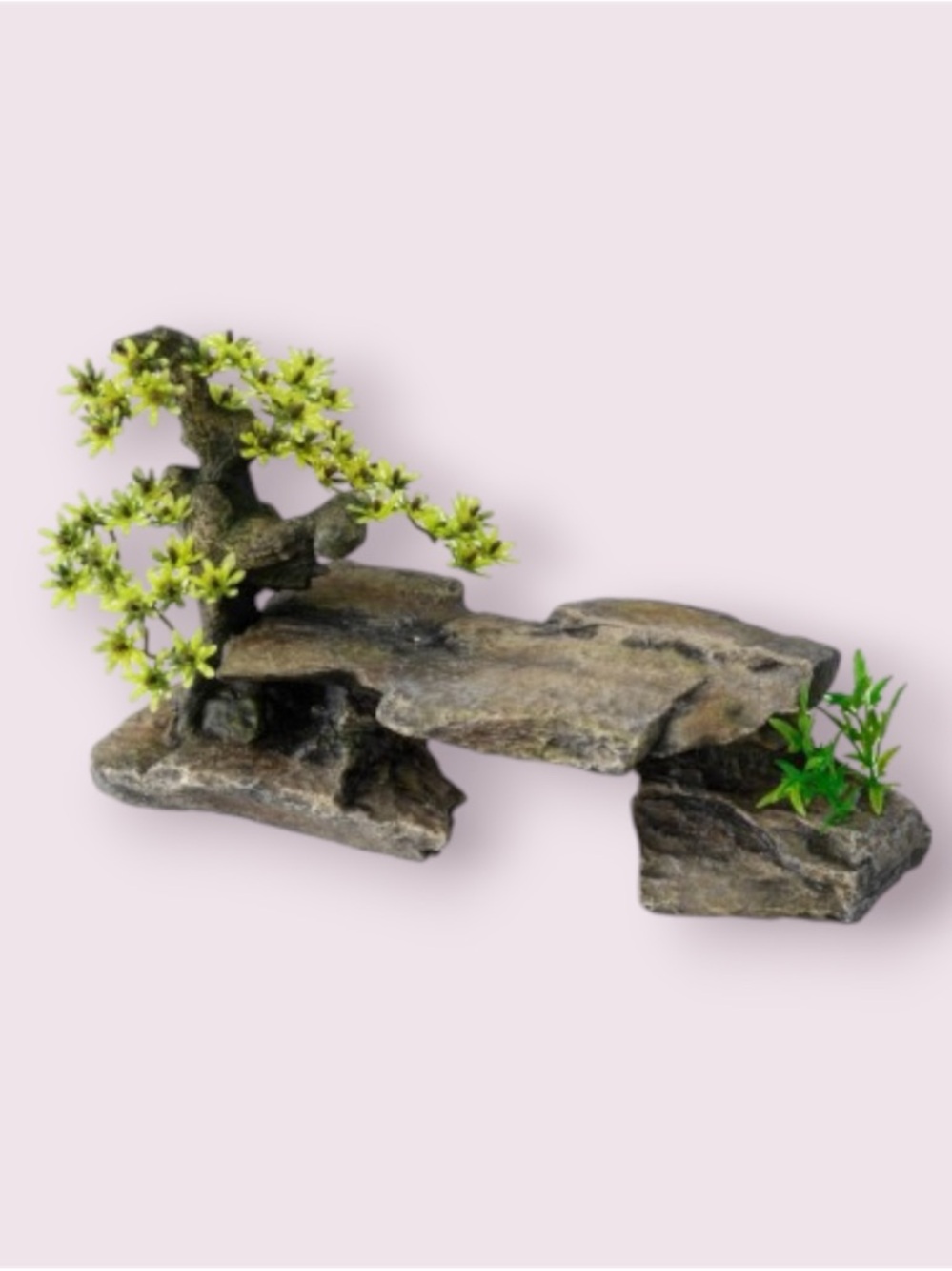 Bonsai Tree On Rocks Aquarium Ornament
